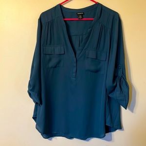 TORRID blouse teal size 2 used like new
